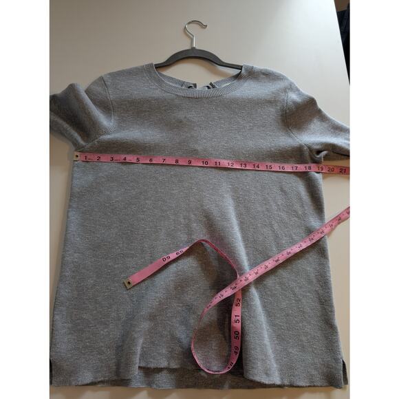 Madewell Sweater Lace Up Back Pullover Fall Winter Ballet Boho Gray Blue Size M - Picture 10 of 11